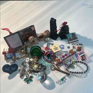 Vintage‎ Mixed Lot – Jewelry, Christmas Decor, Figurines, Glass & More